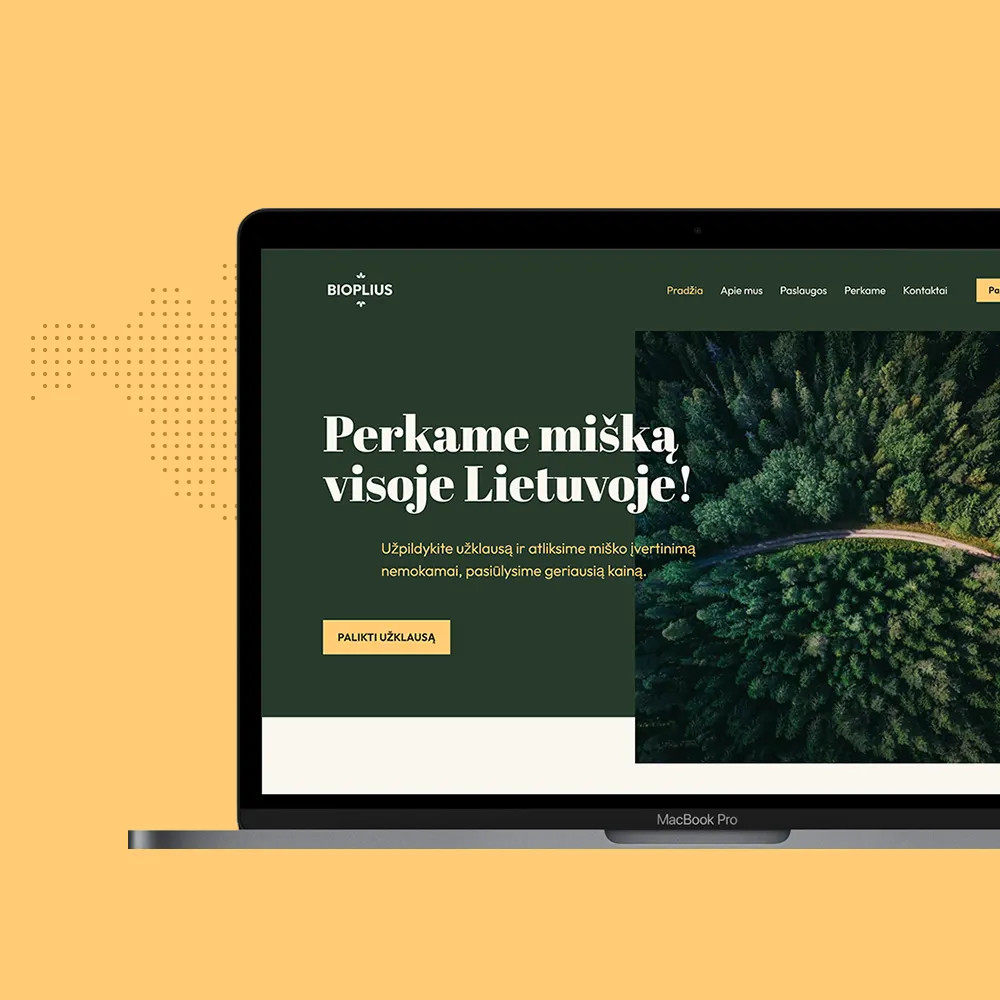 BioPlius – svetainės ekrano nuotrauka