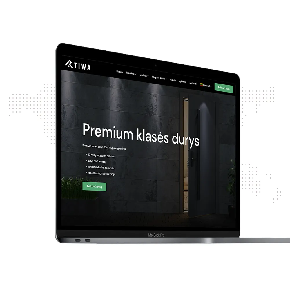 Tiwa – svetainės ekrano nuotrauka